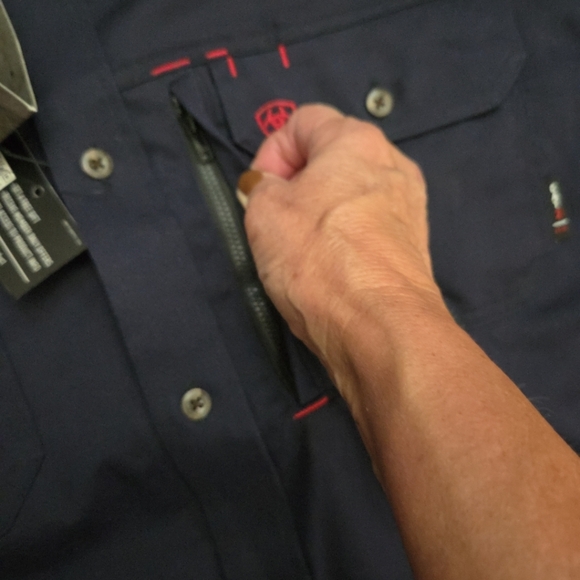 Ariat FR WORK Shirt NWT Cat 2 Osha Navy - Picture 9 of 16